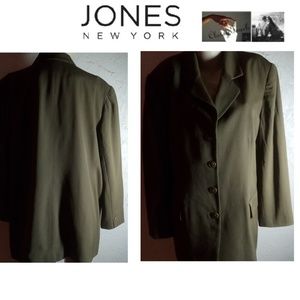 Jones New York Olive Green Blazer Size 18W